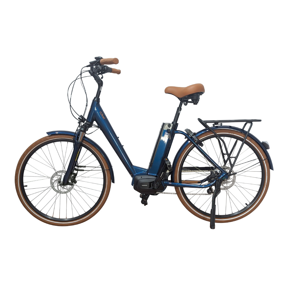 法國O2feel 26吋城市親子電動自行車(SHIMANO中置電機＋內變速器)-藍